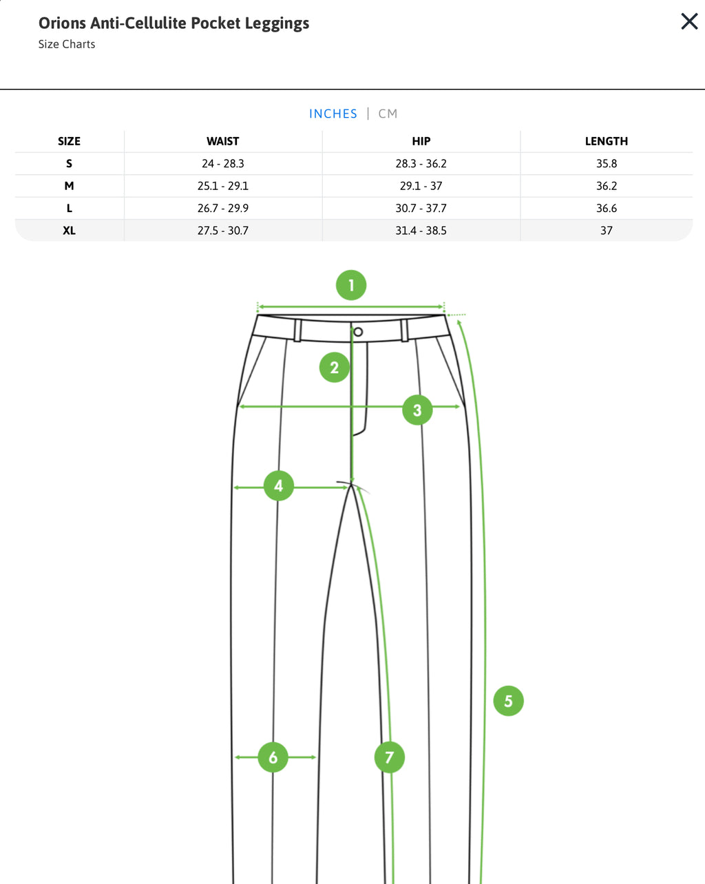 Orions Anti-Cellulite Pocket Leggings